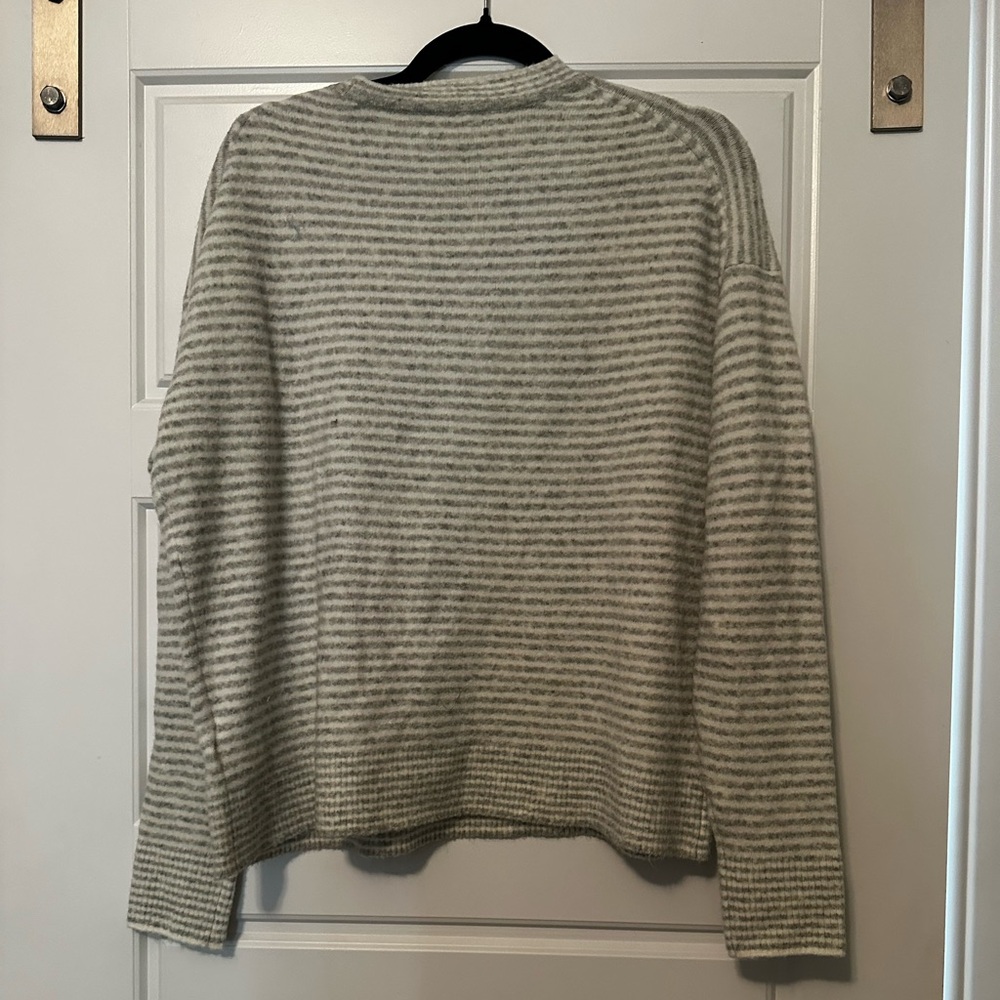 J. Crew Sweater in Gray Stripes